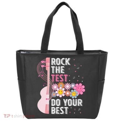 Rock The Test Do Your Best Testing Day Teachers Students Gift Tote Bag