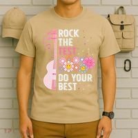 Rock The Test Do Your Best Testing Day Teachers Students Gift T-Shirt thumb 6