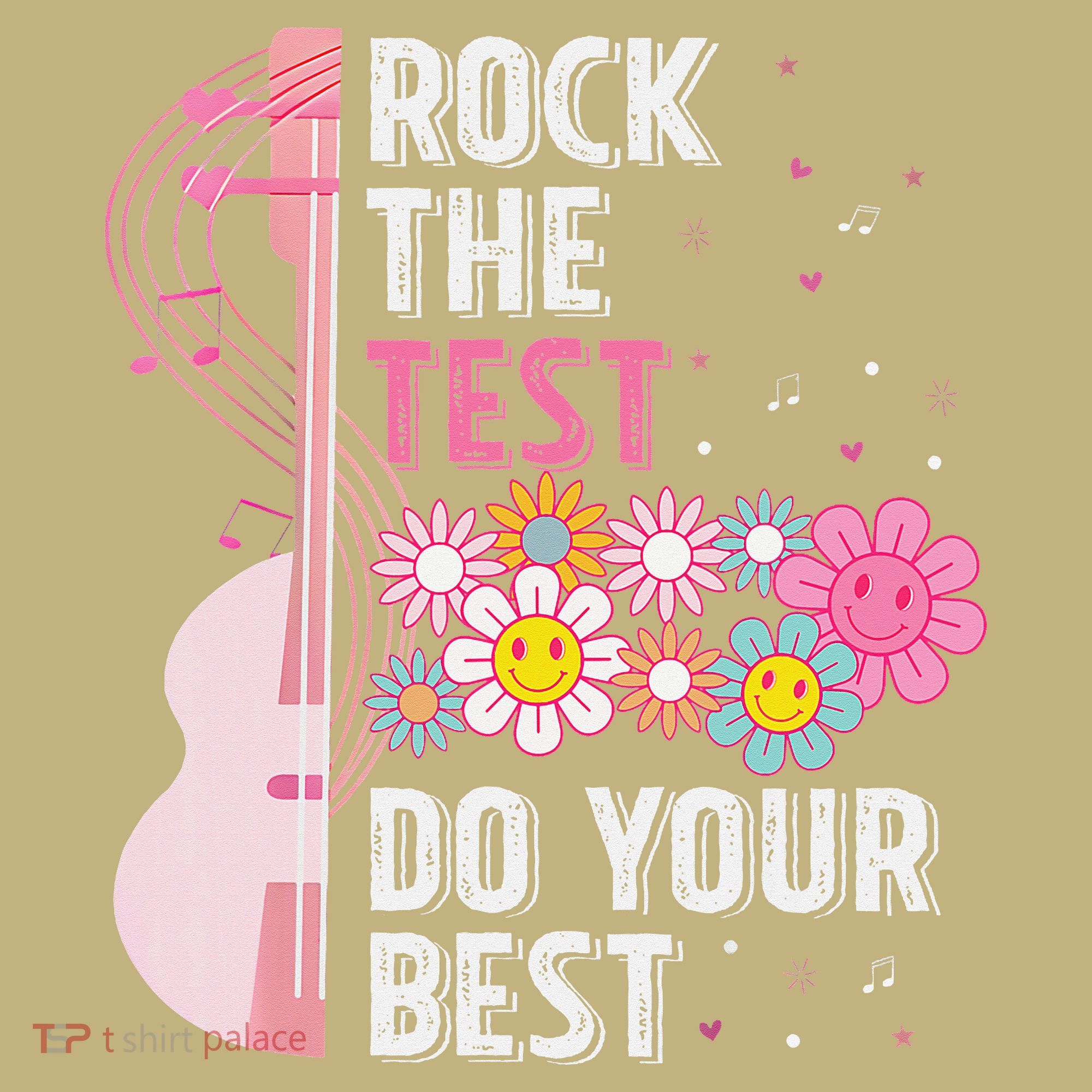 Rock The Test Do Your Best Testing Day Teachers Students Gift Button