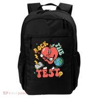 Rock The Test Apple Teacher Appreciation Teacher Graduation Backpack thumb 0