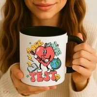 Rock The Test Apple Teacher Appreciation Teacher Graduation Coffee Mug thumb 3