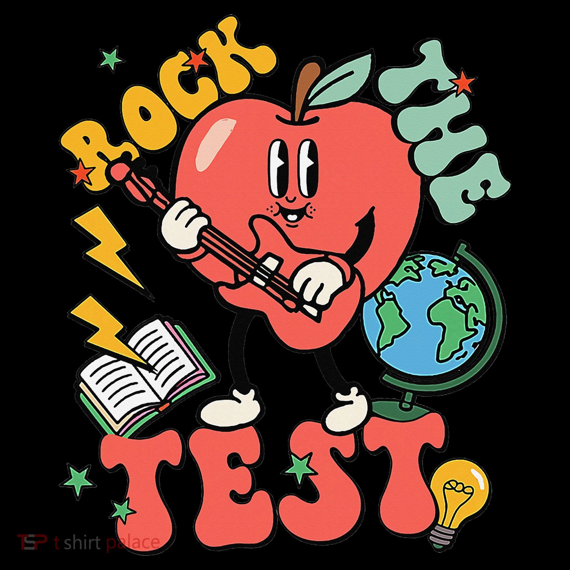 Rock The Test Apple Teacher Appreciation Teacher Graduation Coffee Mug