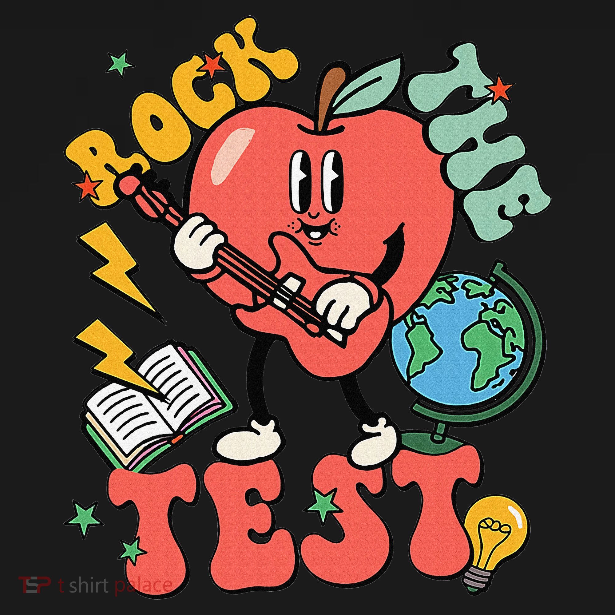 Rock The Test Apple Teacher Appreciation Teacher Graduation Women's Hoodie