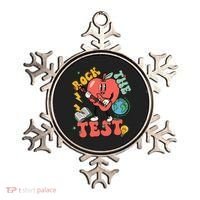 Rock The Test Apple Teacher Appreciation Teacher Graduation Ornament thumb 0