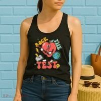 Rock The Test Apple Teacher Appreciation Teacher Graduation Women's Tank Top thumb 2