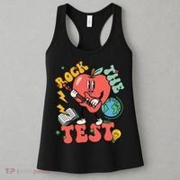 Rock The Test Apple Teacher Appreciation Teacher Graduation Women's Tank Top thumb 3