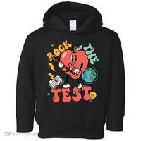 Rock The Test Apple Teacher Appreciation Teacher Graduation Toddler Hoodie thumb 0