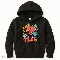Rock The Test Apple Teacher Appreciation Teacher Graduation Kids Hoodie thumb 0
