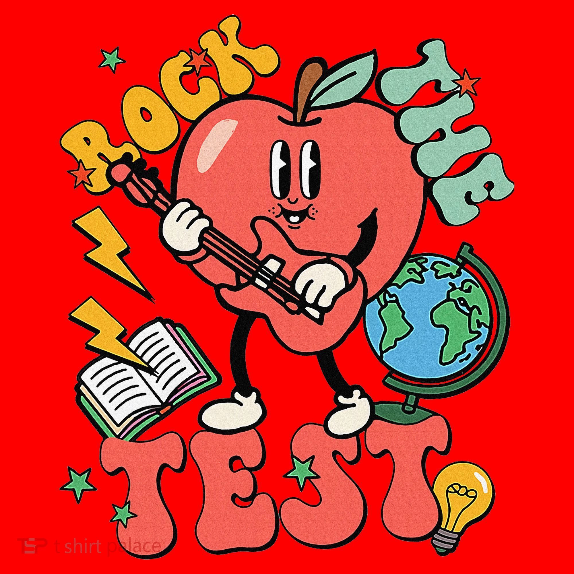 Rock The Test Apple Teacher Appreciation Teacher Graduation Santa Hat