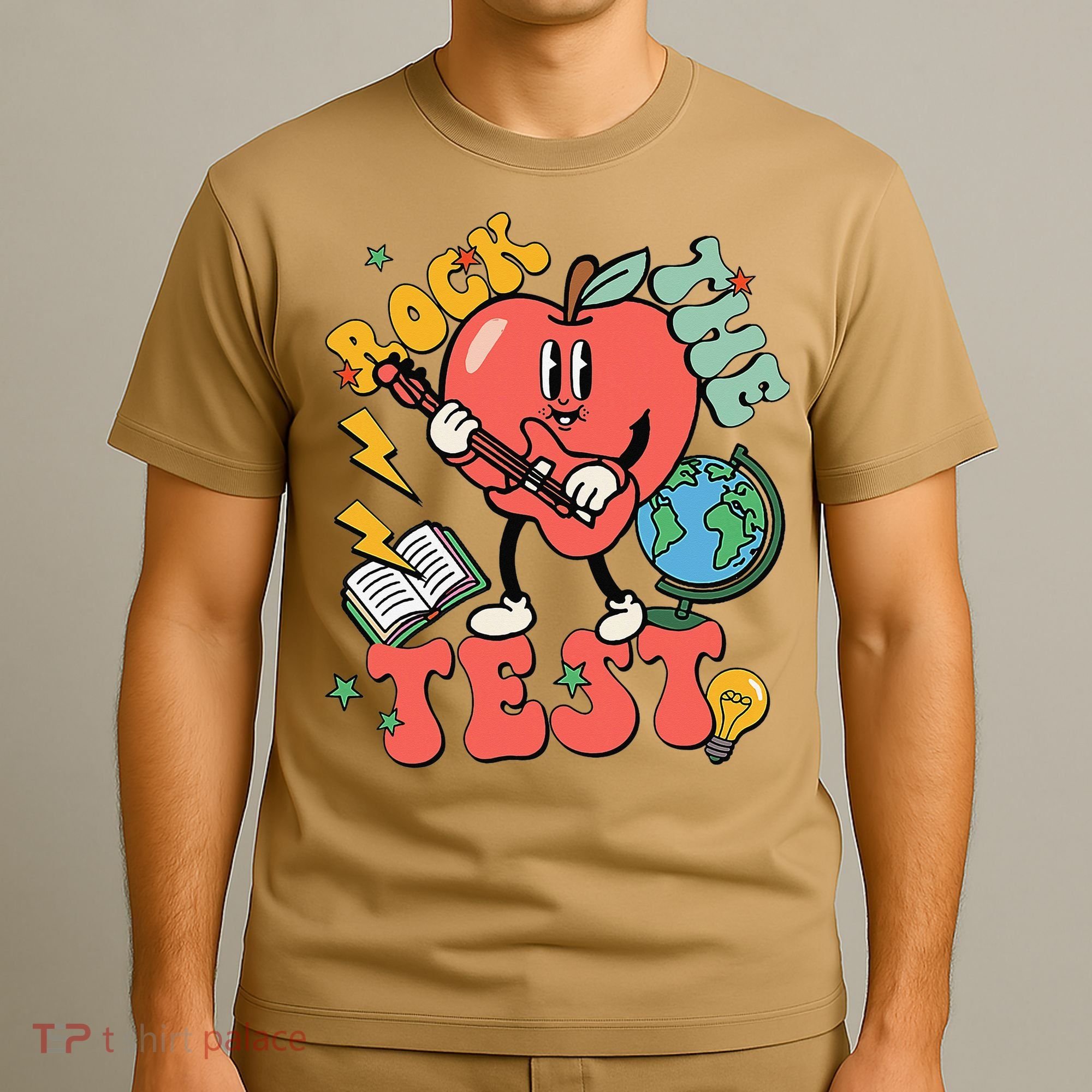 Rock The Test Apple Teacher Appreciation Teacher Graduation T-Shirt