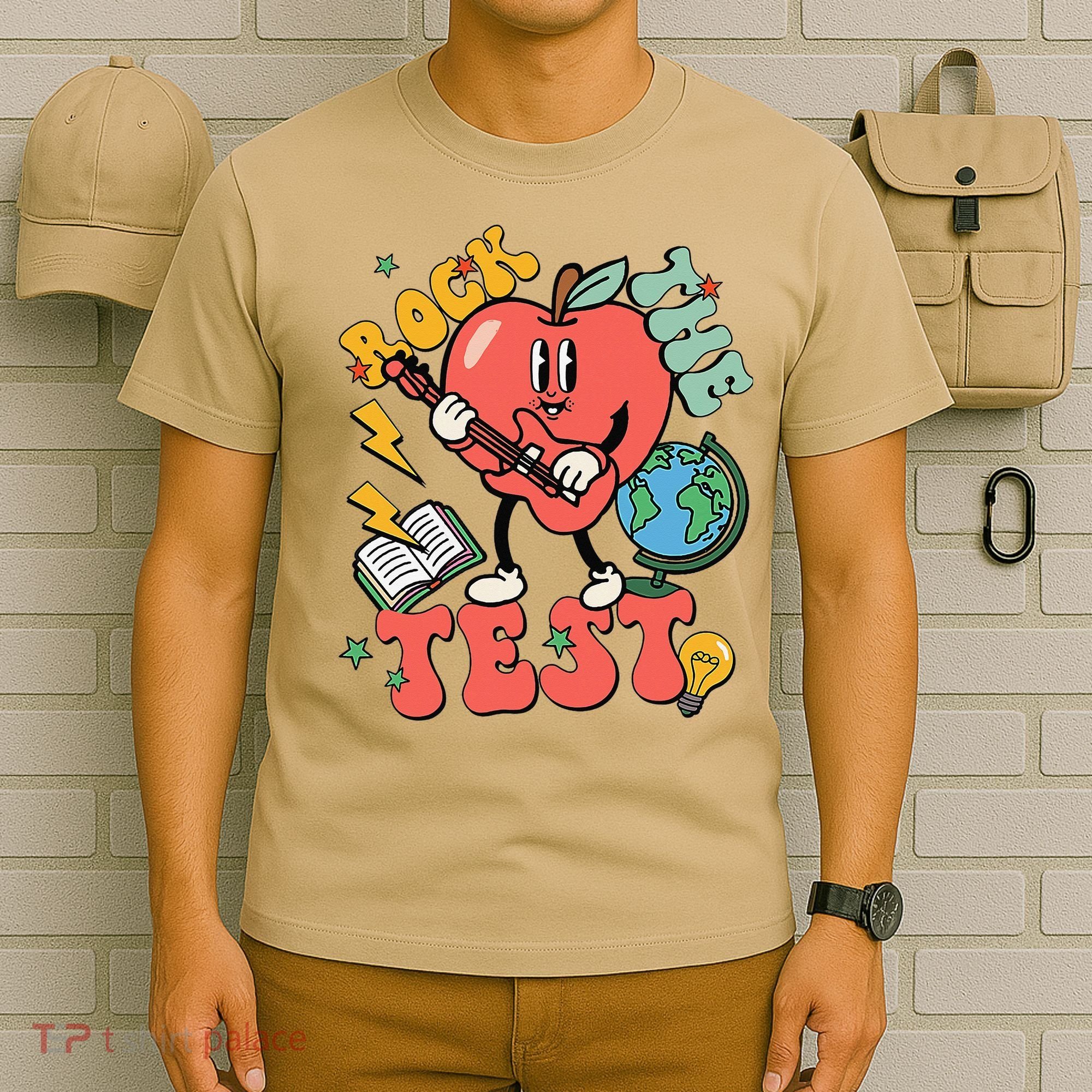 Rock The Test Apple Teacher Appreciation Teacher Graduation T-Shirt