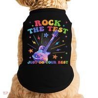 Rock The Test Testing Day Teacher Student Just Do Your Best Doggie Tank thumb 0