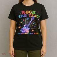 Rock The Test Testing Day Teacher Student Just Do Your Best T-Shirt thumb 4