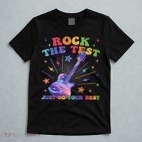 Rock The Test Testing Day Teacher Student Just Do Your Best T-Shirt thumb 5