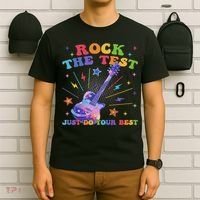 Rock The Test Testing Day Teacher Student Just Do Your Best T-Shirt thumb 6