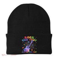 Rock The Test Testing Day Teacher Student Just Do Your Best Beanie thumb 0