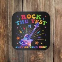 Rock The Test Testing Day Teacher Student Just Do Your Best Coaster thumb 0