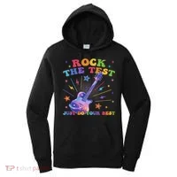 Rock The Test Testing Day Teacher Student Just Do Your Best Women's Hoodie thumb 0