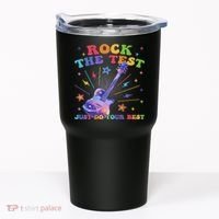 Rock The Test Testing Day Teacher Student Just Do Your Best Tumbler thumb 0