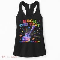 Rock The Test Testing Day Teacher Student Just Do Your Best Women's Tank Top thumb 0