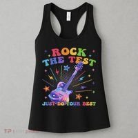 Rock The Test Testing Day Teacher Student Just Do Your Best Women's Tank Top thumb 3