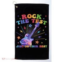 Rock The Test Testing Day Teacher Student Just Do Your Best Golf Towel thumb 0