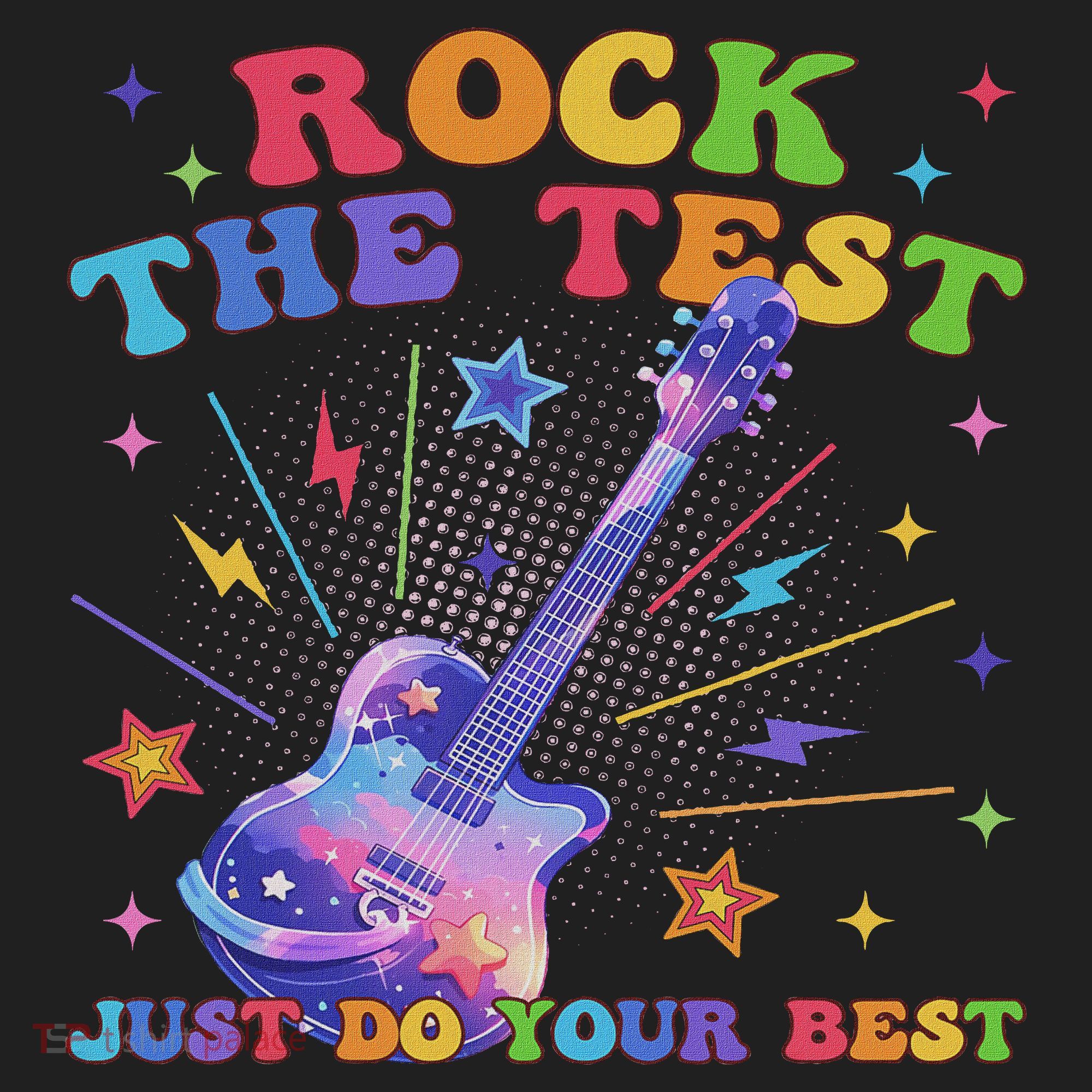 Rock The Test Testing Day Teacher Student Just Do Your Best Golf Towel