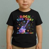 Rock The Test Testing Day Teacher Student Just Do Your Best Toddler T-Shirt thumb 2