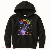 Rock The Test Testing Day Teacher Student Just Do Your Best Kids Hoodie thumb 0