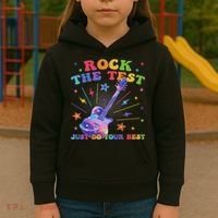 Rock The Test Testing Day Teacher Student Just Do Your Best Kids Hoodie thumb 3
