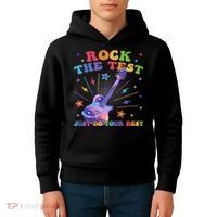 Rock The Test Testing Day Teacher Student Just Do Your Best Kids Hoodie thumb 4