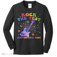 Rock The Test Testing Day Teacher Student Just Do Your Best Kids Long Sleeve Shirt thumb 0
