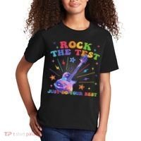 Rock The Test Testing Day Teacher Student Just Do Your Best Kids T-Shirt thumb 2