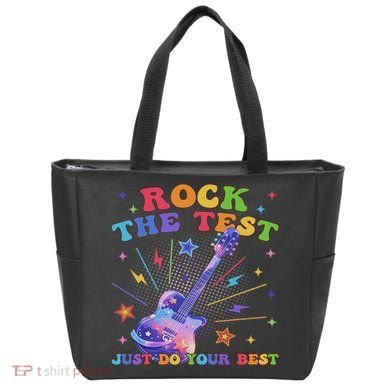 Rock The Test Testing Day Teacher Student Just Do Your Best Tote Bag