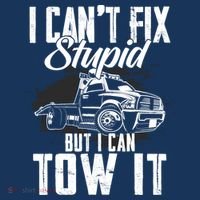 Rollback Tow Truck I CanT Fix Stupid But I Can Tow It Kids T-Shirt thumb 4