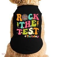 Rock The Test Testing Day Retro Motivational Doggie Tank thumb 0