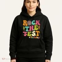 Rock The Test Testing Day Retro Motivational Hoodie thumb 5