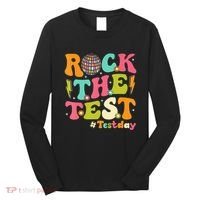 Rock The Test Testing Day Retro Motivational Long Sleeve Shirt thumb 0