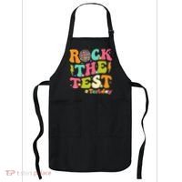 Rock The Test Testing Day Retro Motivational Apron thumb 0