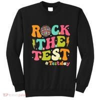 Rock The Test Testing Day Retro Motivational Sweatshirt thumb 0
