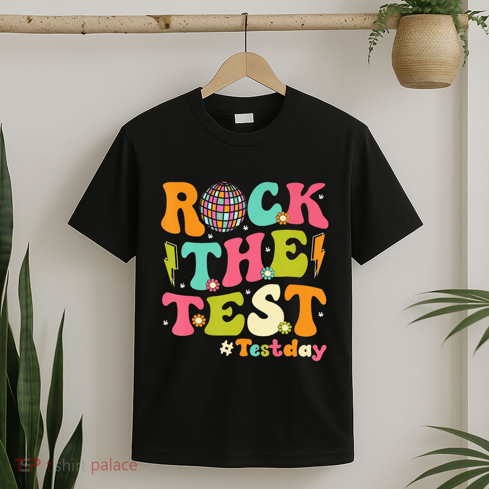 Rock The Test Testing Day Retro Motivational T-Shirt