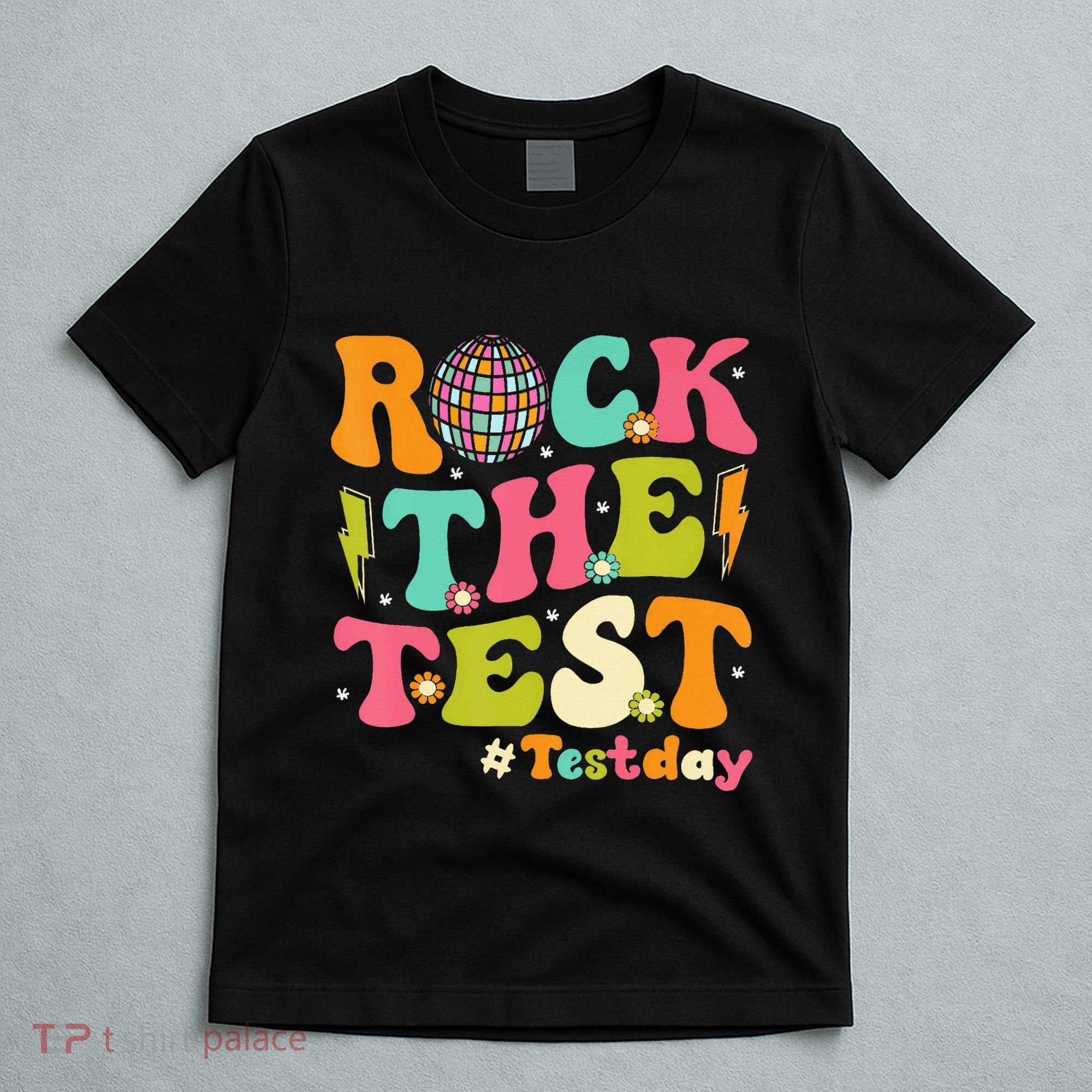 Rock The Test Testing Day Retro Motivational T-Shirt