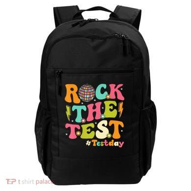 Rock The Test Testing Day Retro Motivational Backpack