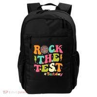 Rock The Test Testing Day Retro Motivational Backpack thumb 0