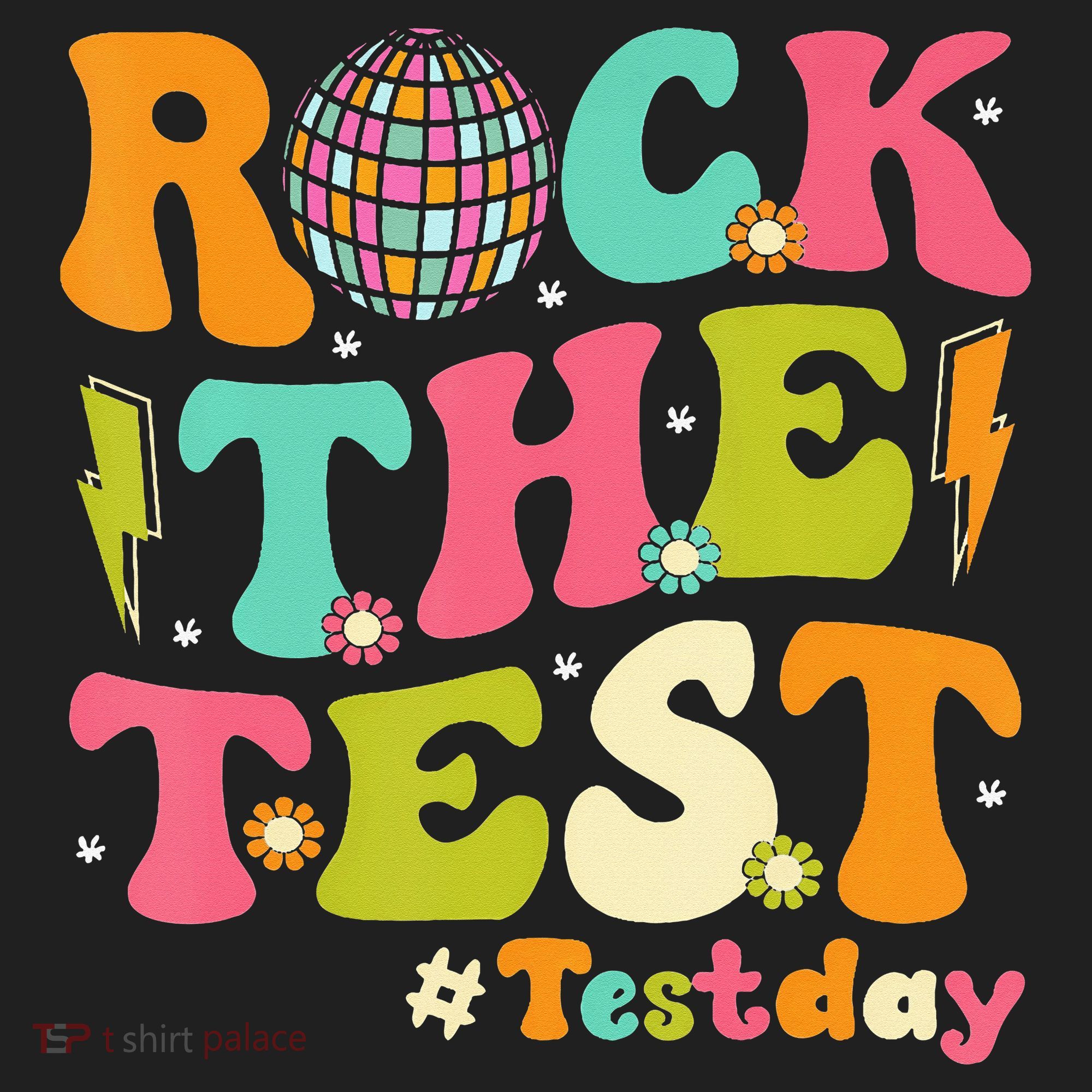 Rock The Test Testing Day Retro Motivational Beanie