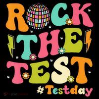 Rock The Test Testing Day Retro Motivational Mousepad thumb 1