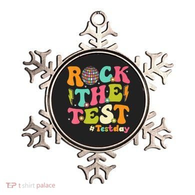 Rock The Test Testing Day Retro Motivational Ornament