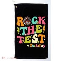 Rock The Test Testing Day Retro Motivational Golf Towel thumb 0