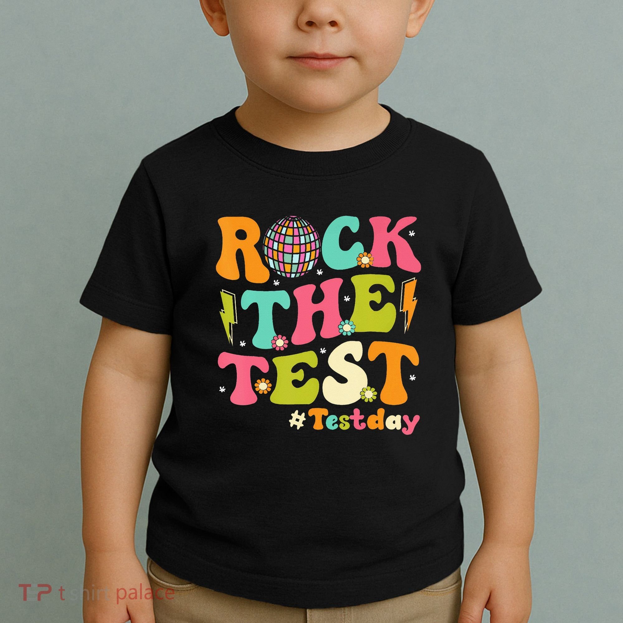 Rock The Test Testing Day Retro Motivational Toddler T-Shirt