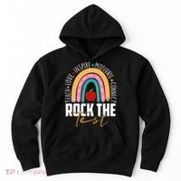 Rock The Test Teach Love Inspire Motivate Connect Hoodie thumb 0